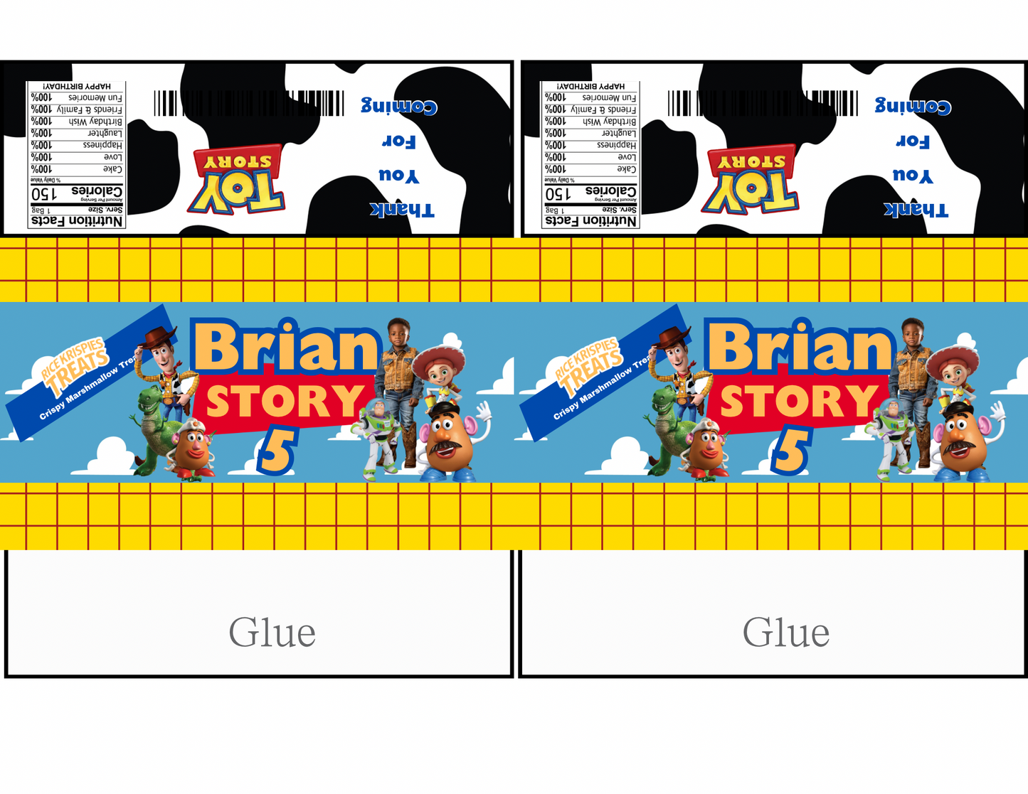 Toy Story – Editable Party Favor Digital Template (Canva)
