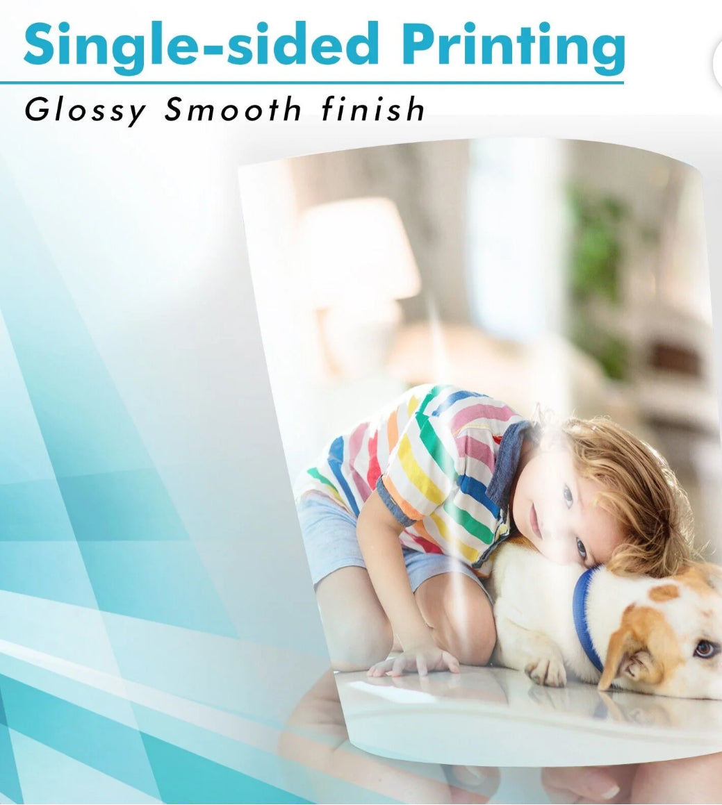 Glossy Inkjet Photo Paper – 8.5x11” (50 Sheets)