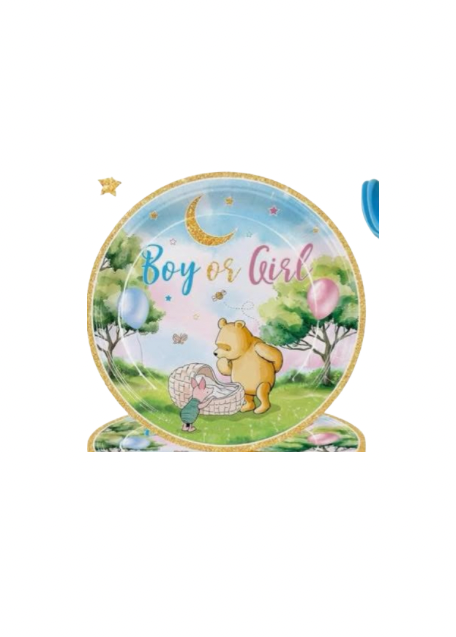 Winnie the Pooh Digital Party Favor Designs – 5 Styles for Baby Shower & Gender Reveal