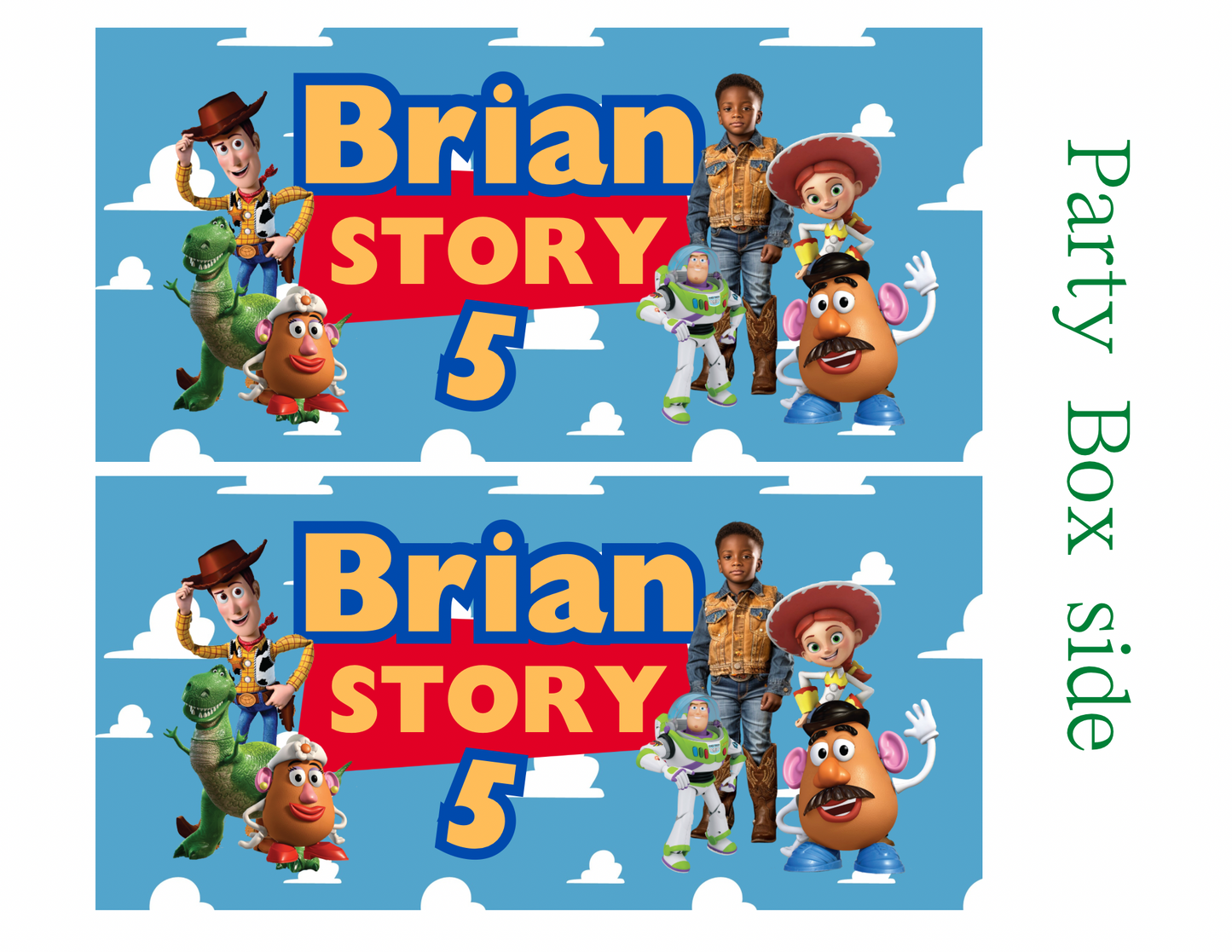 Toy Story – Editable Party Favor Digital Template (Canva)