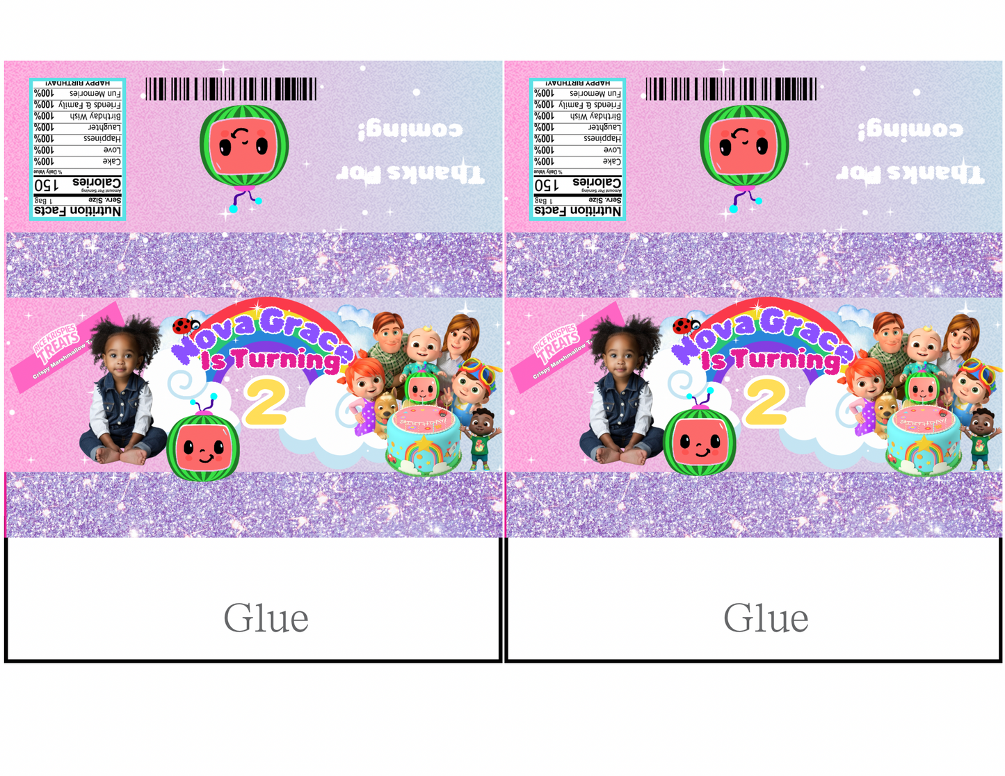 Cocomelon Purple | PDF Editable| Digital Templates