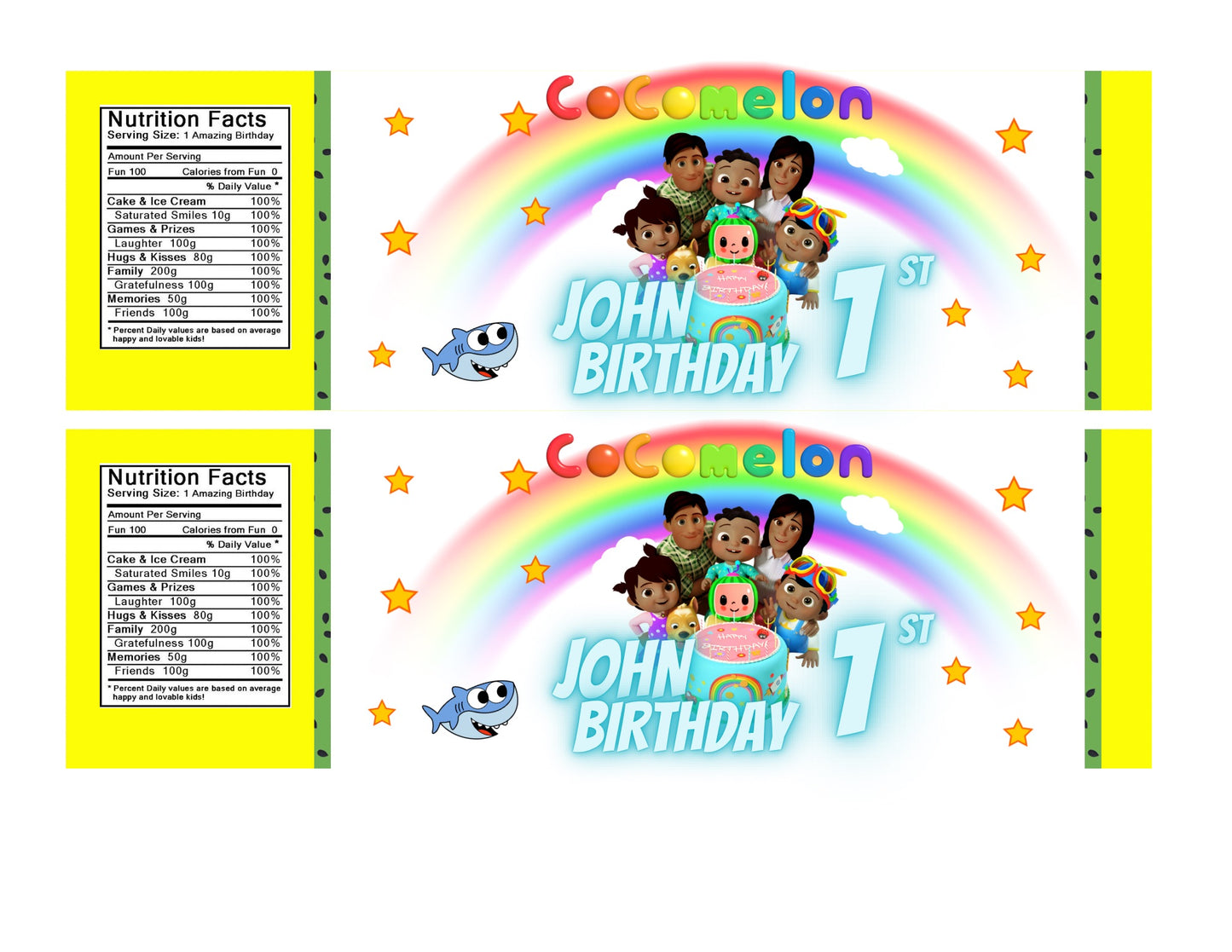 Green CoComelon Digital Party Favor Bundle | JJ Theme Printable Set