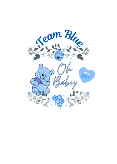 Winnie the Pooh Digital Party Favor Designs – 5 Styles for Baby Shower & Gender Reveal