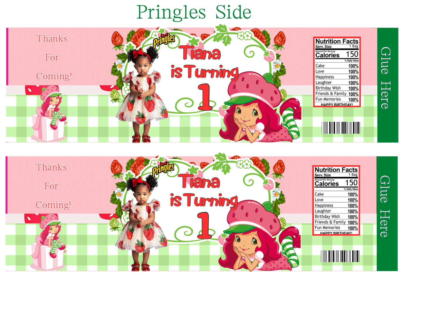 π Editable Strawberry Shortcake Party Favor Template β Canva File