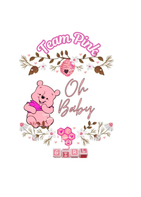 Winnie the Pooh Digital Party Favor Designs – 5 Styles for Baby Shower & Gender Reveal