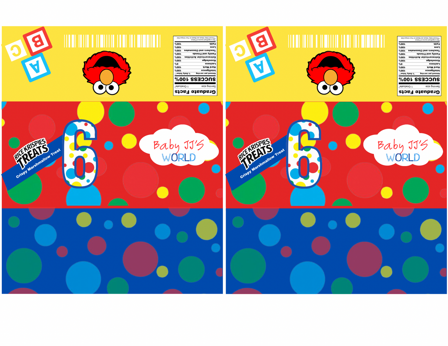 Elmo Birthday Digital Templates | Editable Chip Bags, Capri Sun, Water Bottle, Pringles, Rice Krispies, Hershey Wrappers