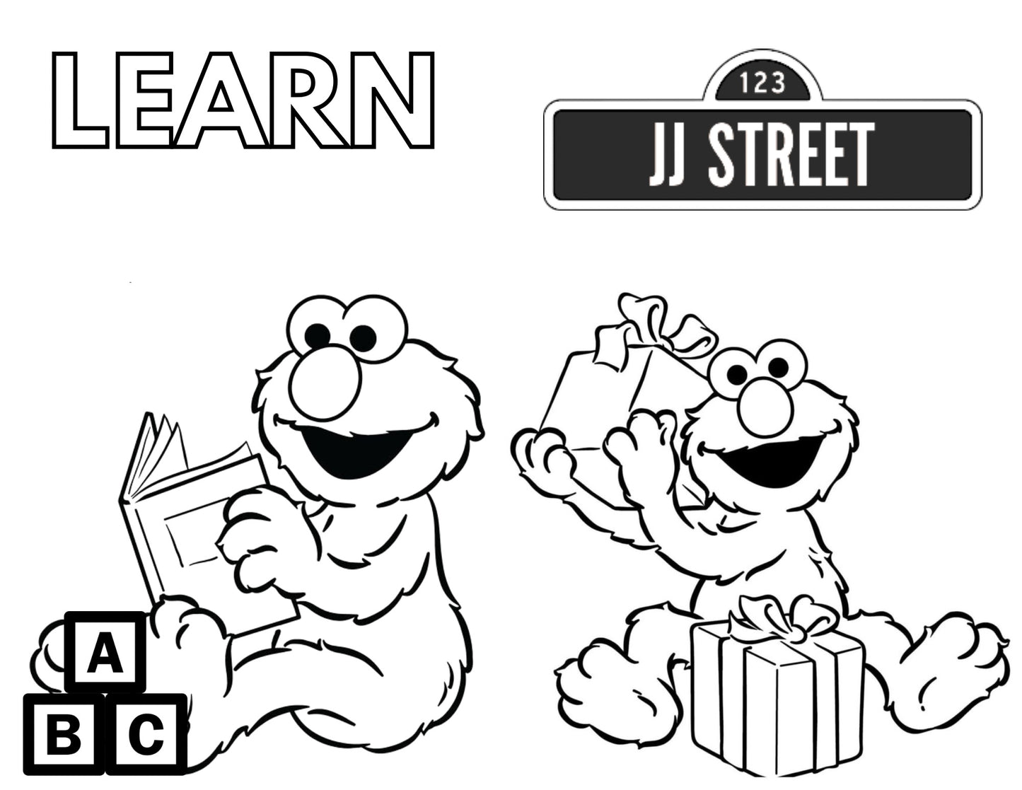 Editable Elmo Coloring Book – Instant Digital Download