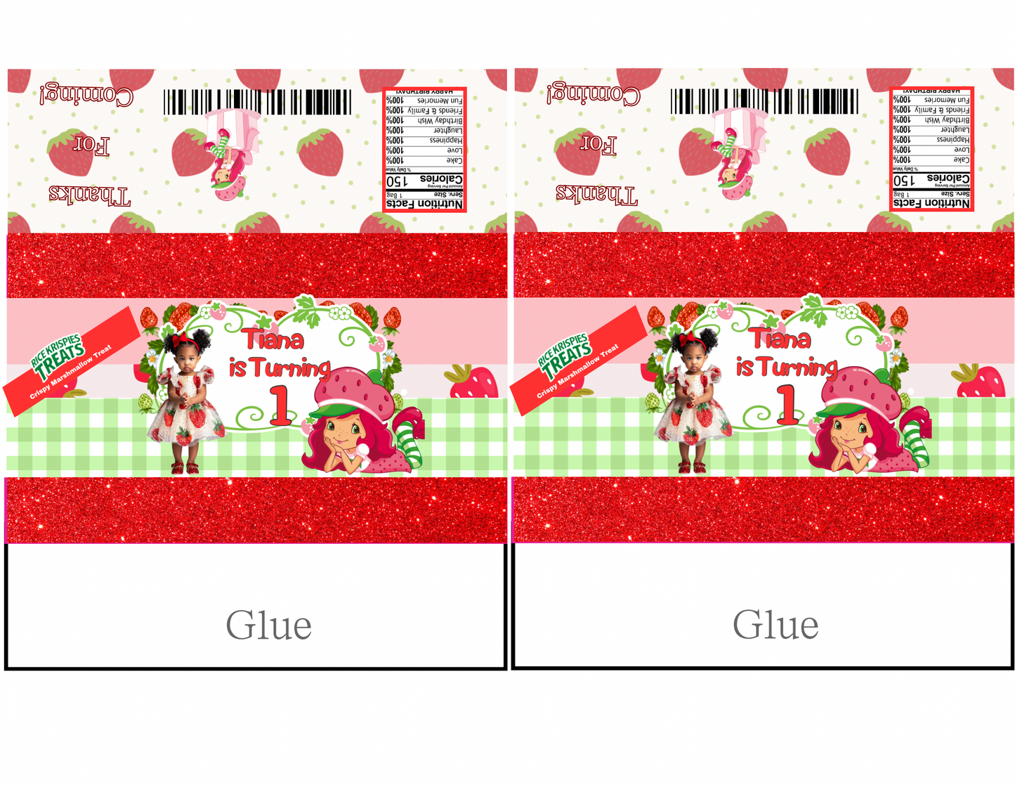 π Editable Strawberry Shortcake Party Favor Template β Canva File