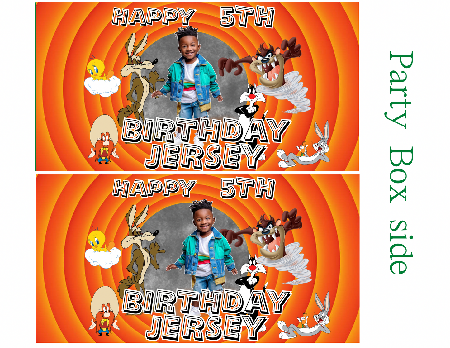 Looney Digital Party Favor Templates | Editable Canva Download
