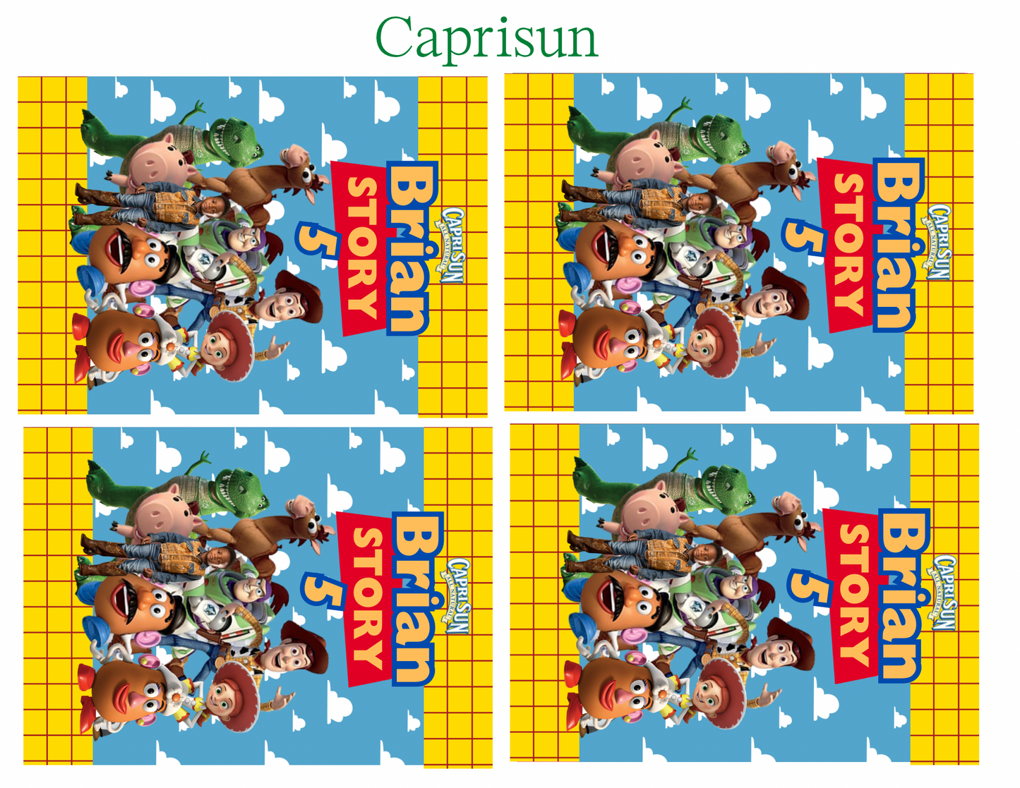 Toy Story – Editable Party Favor Digital Template (Canva)