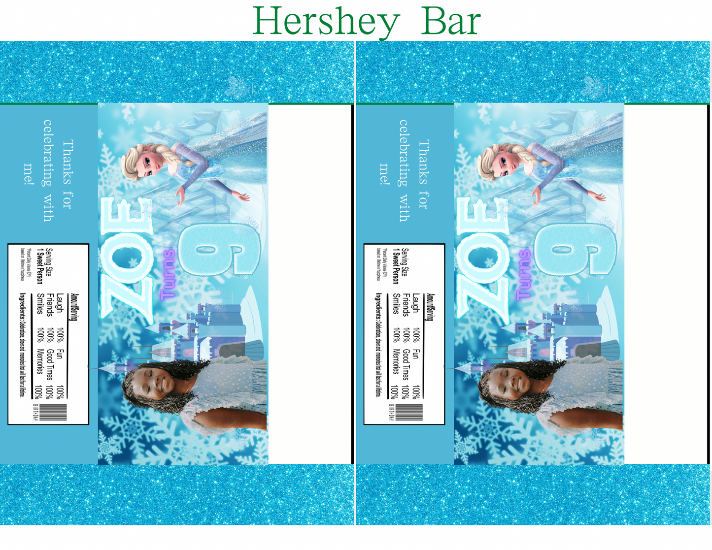 ❄️Editable Frozen Party Favor Digital Template – Instant Canva Download