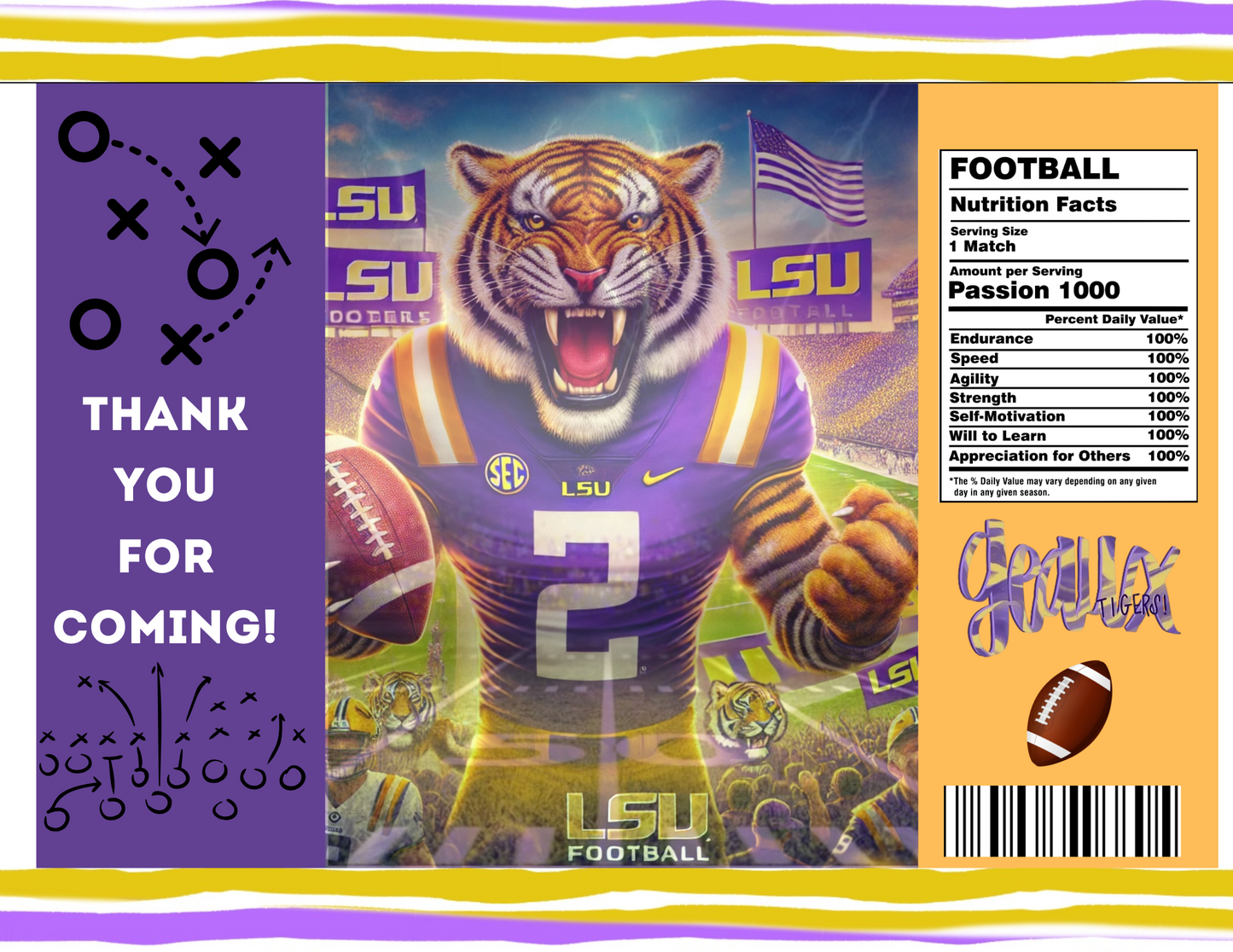 🐯 LSU Tailgating Digital Templates – Custom Treats for Every Game Day