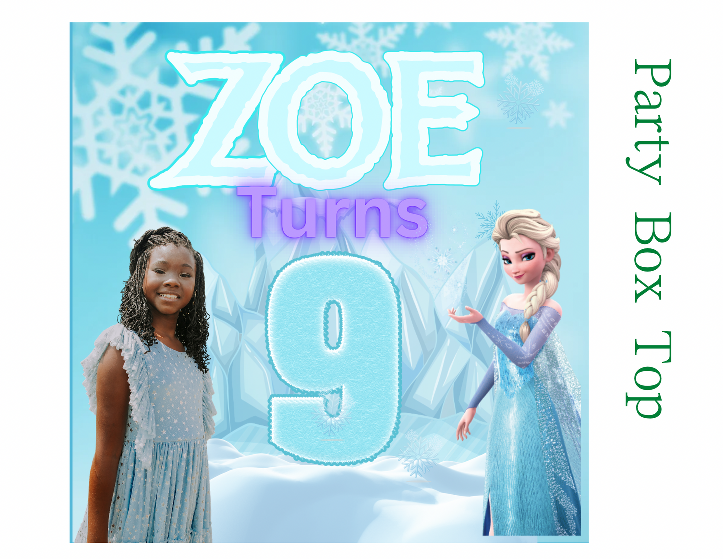 ❄️Editable Frozen Party Favor Digital Template – Instant Canva Download