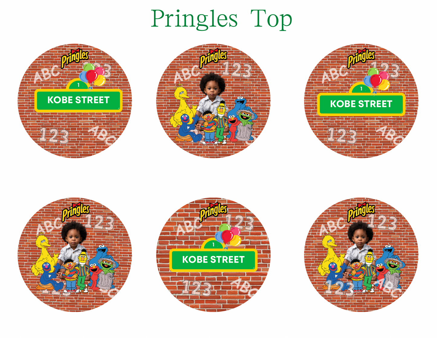 Sesame Street Party Favor Template – Digital Canva Download