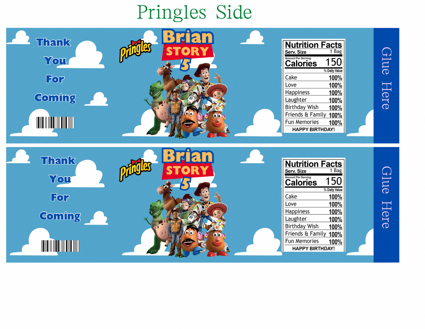 Toy Story – Editable Party Favor Digital Template (Canva)