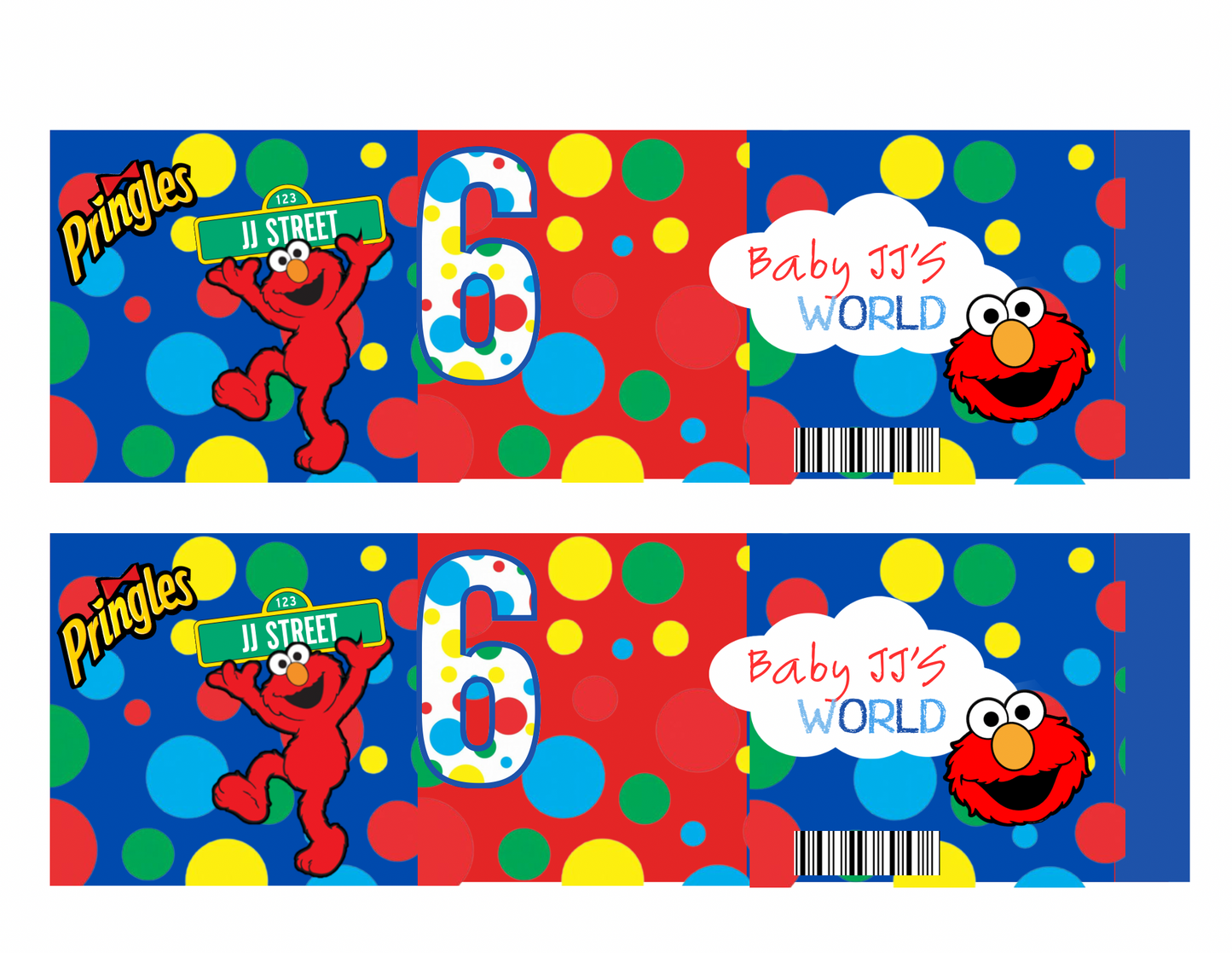 Elmo Birthday Digital Templates | Editable Chip Bags, Capri Sun, Water Bottle, Pringles, Rice Krispies, Hershey Wrappers