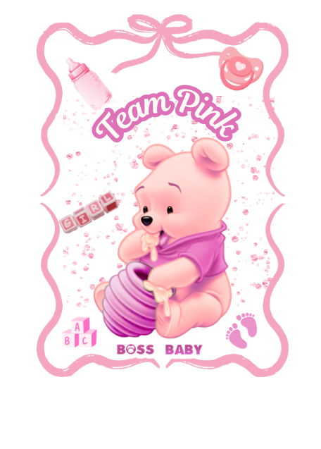 Winnie the Pooh Digital Party Favor Designs – 5 Styles for Baby Shower & Gender Reveal