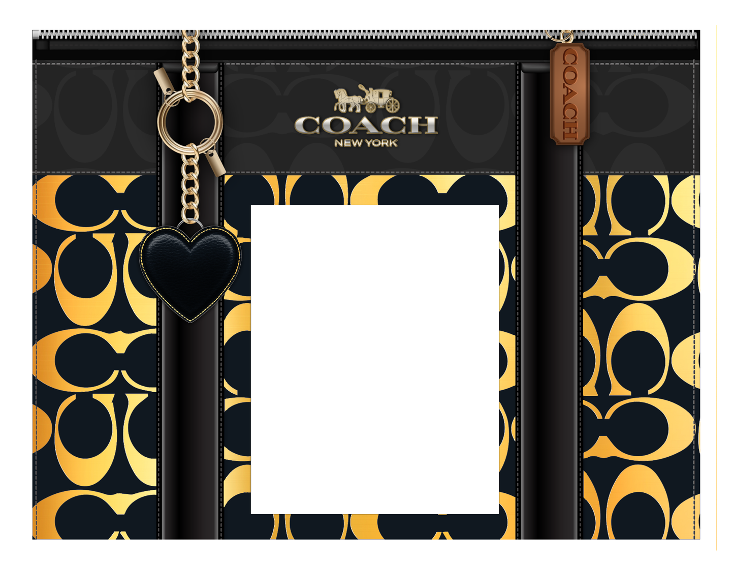 ๐ Editable Gold Luxury Purse Inspired Purse Digital Download
