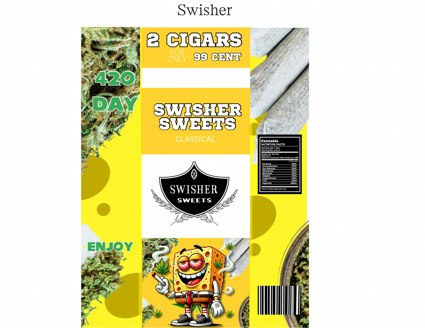 420 Backwoods Editable Digital Party Favor Bundle