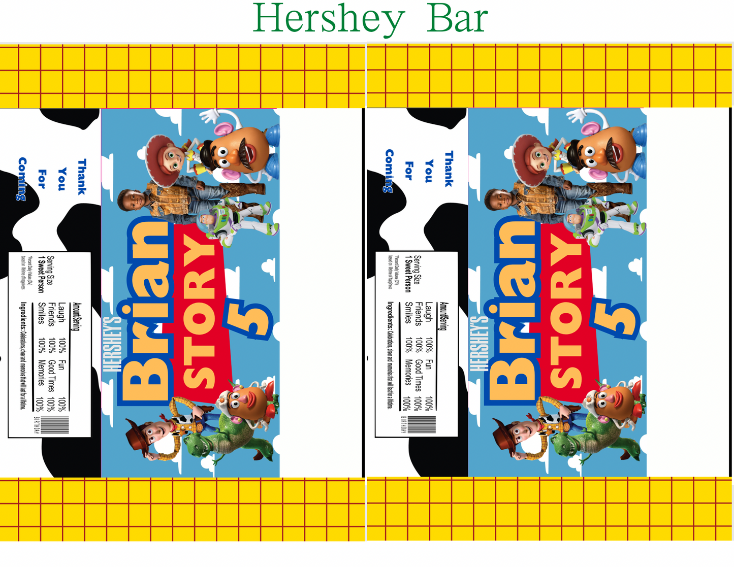 Toy Story – Editable Party Favor Digital Template (Canva)