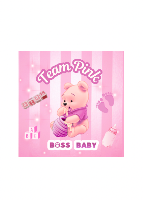 Winnie the Pooh Digital Party Favor Designs – 5 Styles for Baby Shower & Gender Reveal