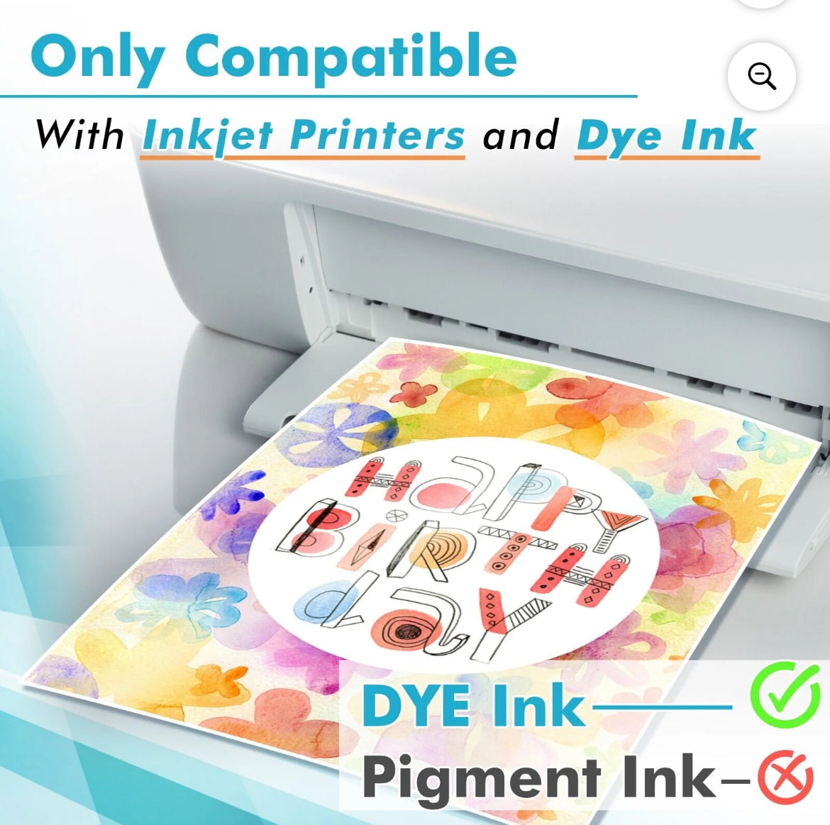 Glossy Inkjet Photo Paper – 8.5x11” (50 Sheets)