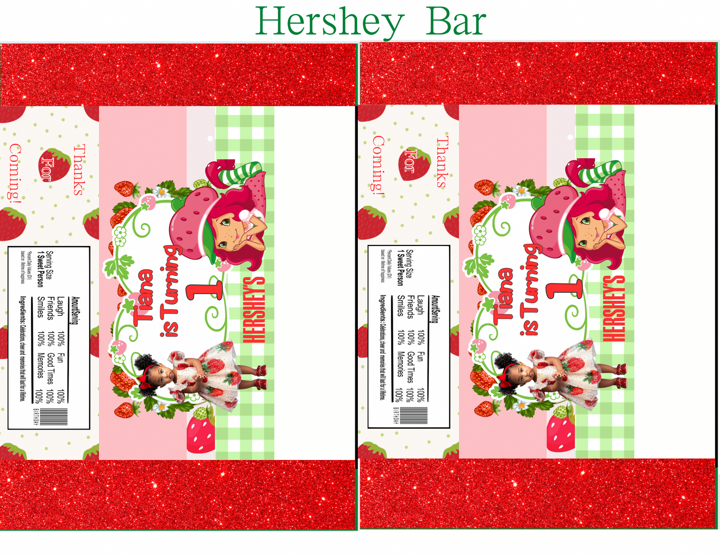 π Editable Strawberry Shortcake Party Favor Template β Canva File