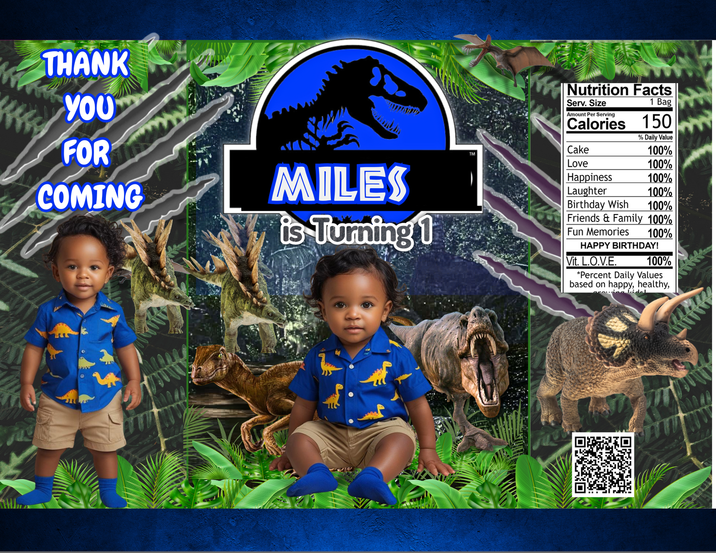 🦖 Jurassic Park Digital Party Favor Templates