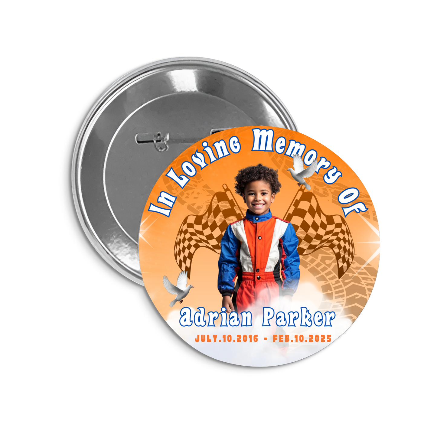 šļø Custom Memorial Buttons ā Personalized Tribute Keepsake