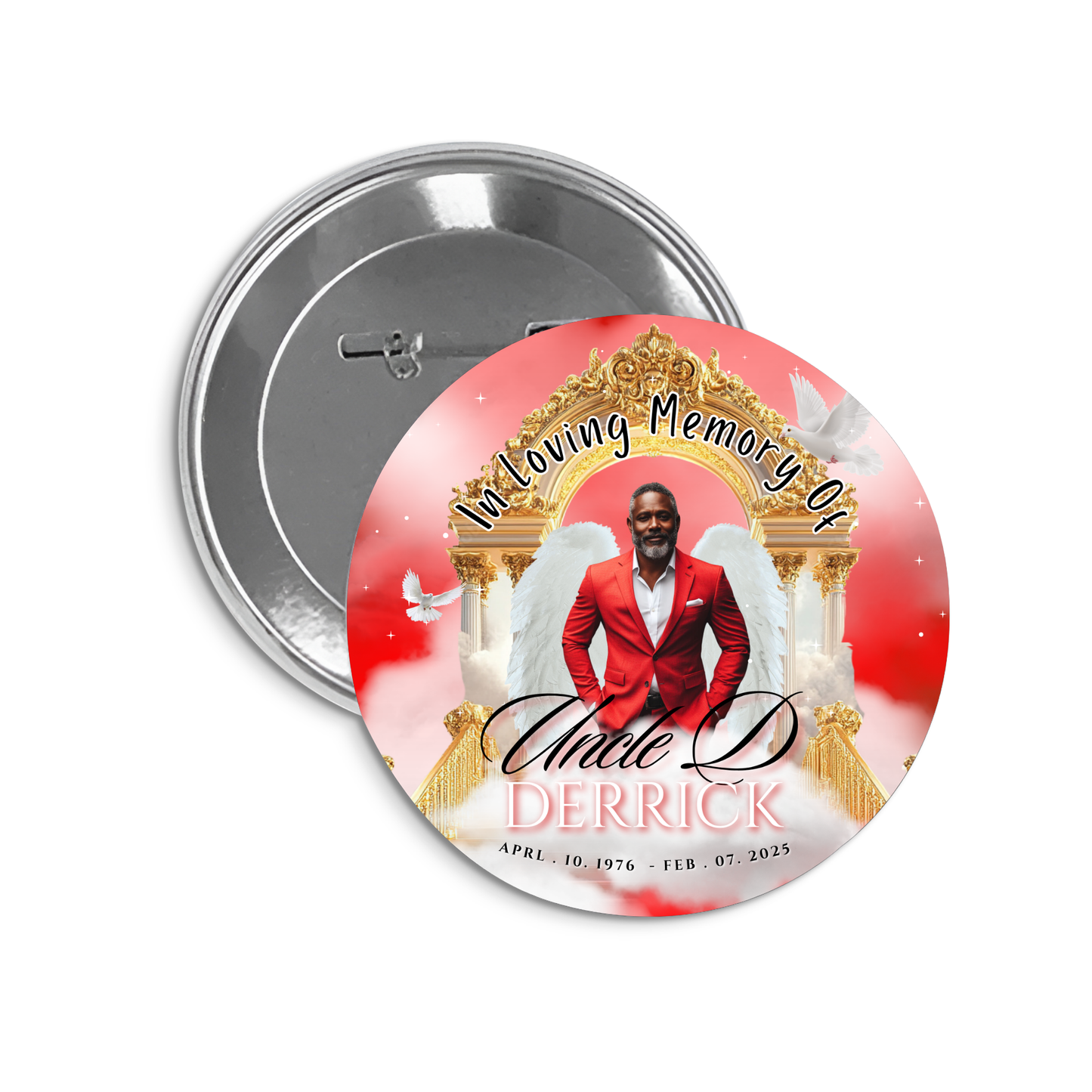 šļø Custom Memorial Buttons ā Personalized Tribute Keepsake