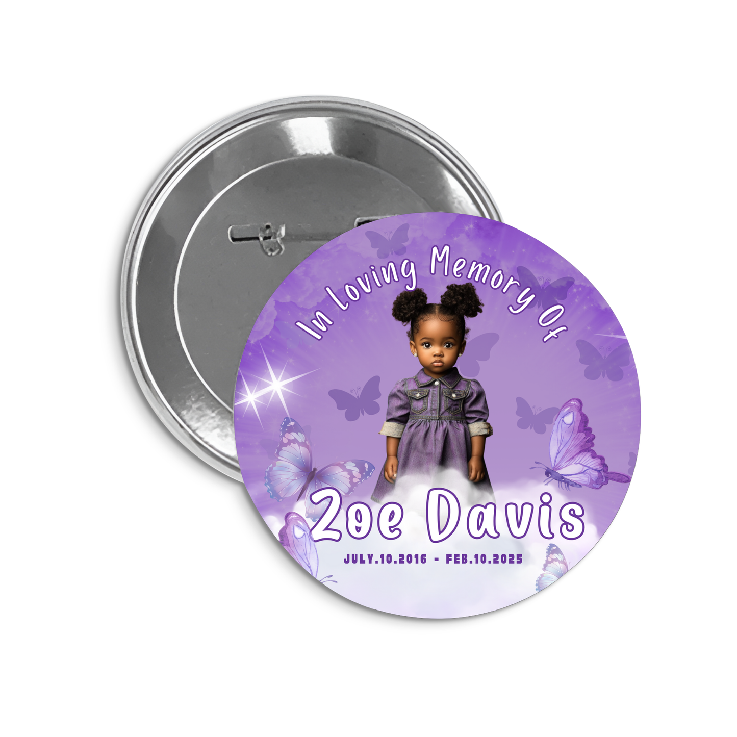 šļø Custom Memorial Buttons ā Personalized Tribute Keepsake