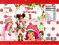 🍓 Editable Strawberry Shortcake Party Favor Template – Canva File