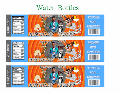 Looney Digital Party Favor Templates | Editable Canva Download