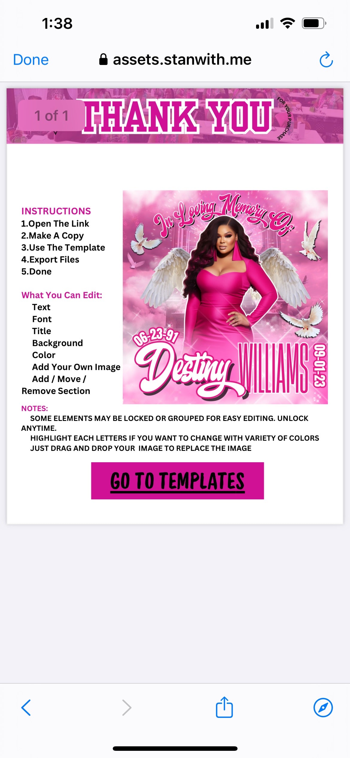 In Loving Memory Digital Party Favor Templates – Memorial Chip Bags, Capri Sun & Candy Wrappers – Editable & Printable