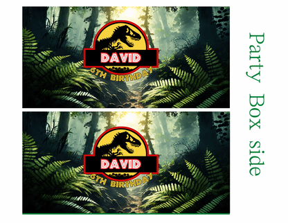 🦖 Green Dino Park Digital Party Favor Templates