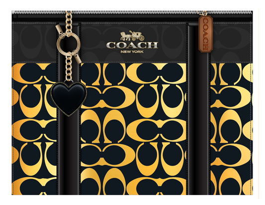 👜 Editable Gold Luxury Purse Inspired Purse Digital Download