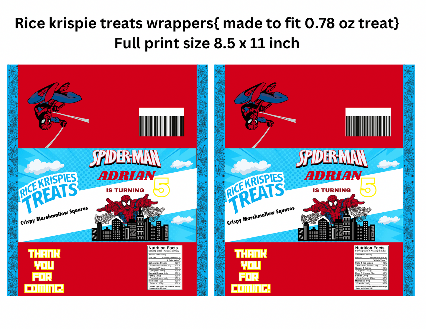 🕷️ Spider World Digital Party Favor Templates – Editable Download