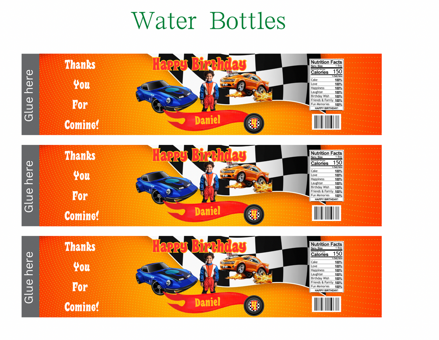 🔥🚗 Hot Cars Digital Party Favor Templates | Canva Editable Download