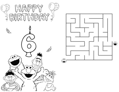 Editable Elmo Coloring Book – Instant Digital Download