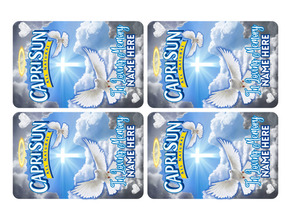 Blue Angel Wings Memorial Editable Digital Templates - Chip Bag, Carpi Suns, Water Labels
