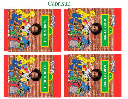 Sesame Street Party Favor Template – Digital Canva Download