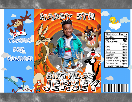 Looney Digital Party Favor Templates | Editable Canva Download