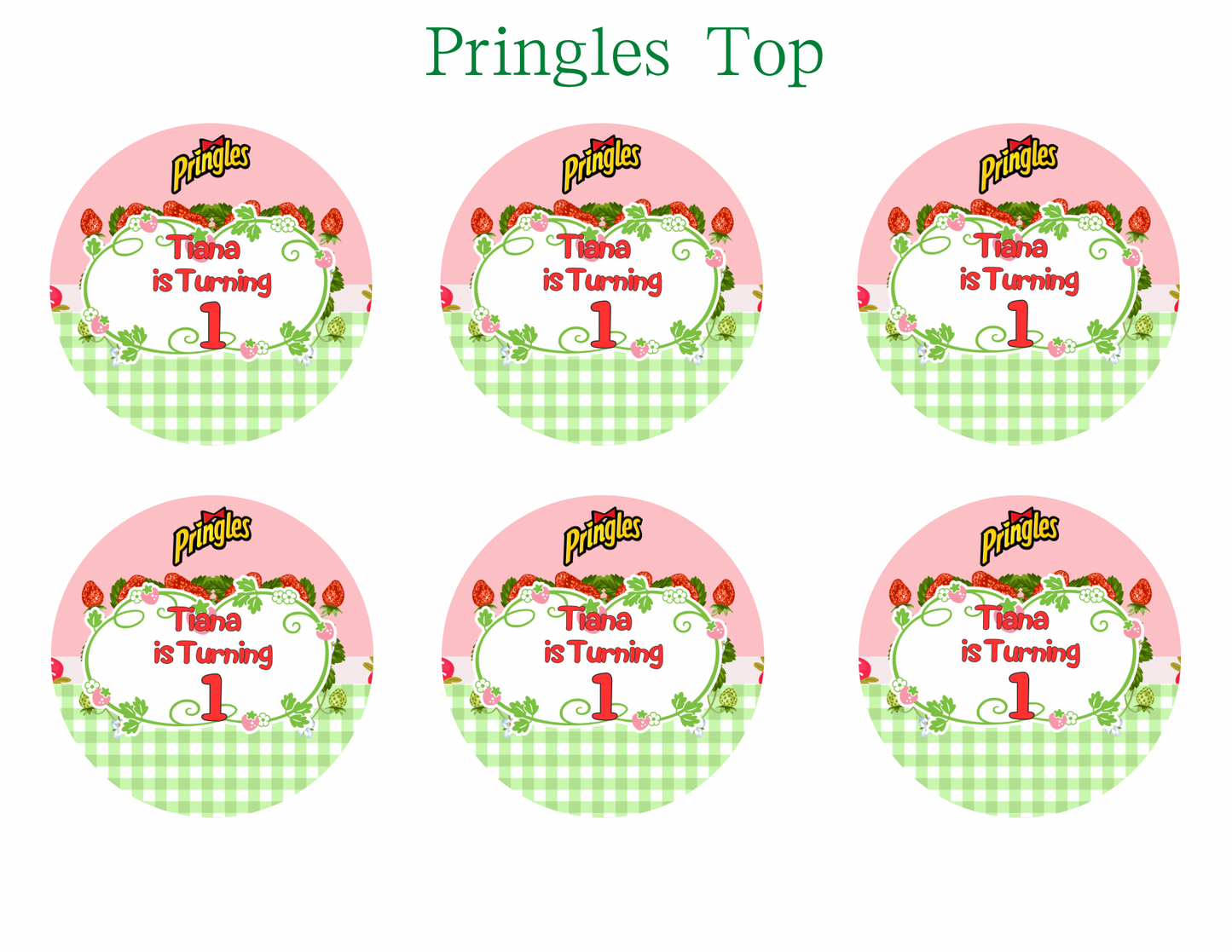 🍓 Editable Strawberry Shortcake Party Favor Template – Canva File