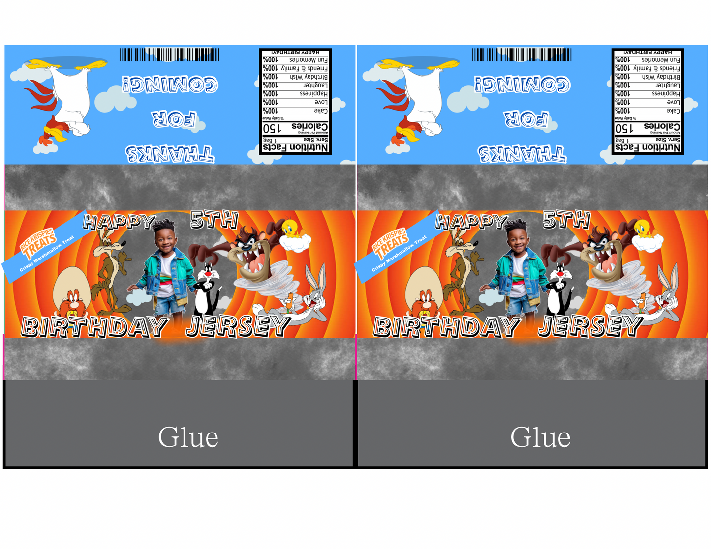 Looney Digital Party Favor Templates | Editable Canva Download