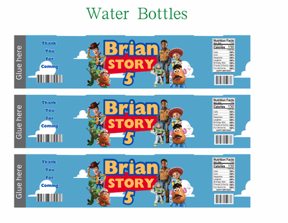 Toy Story – Editable Party Favor Digital Template (Canva)
