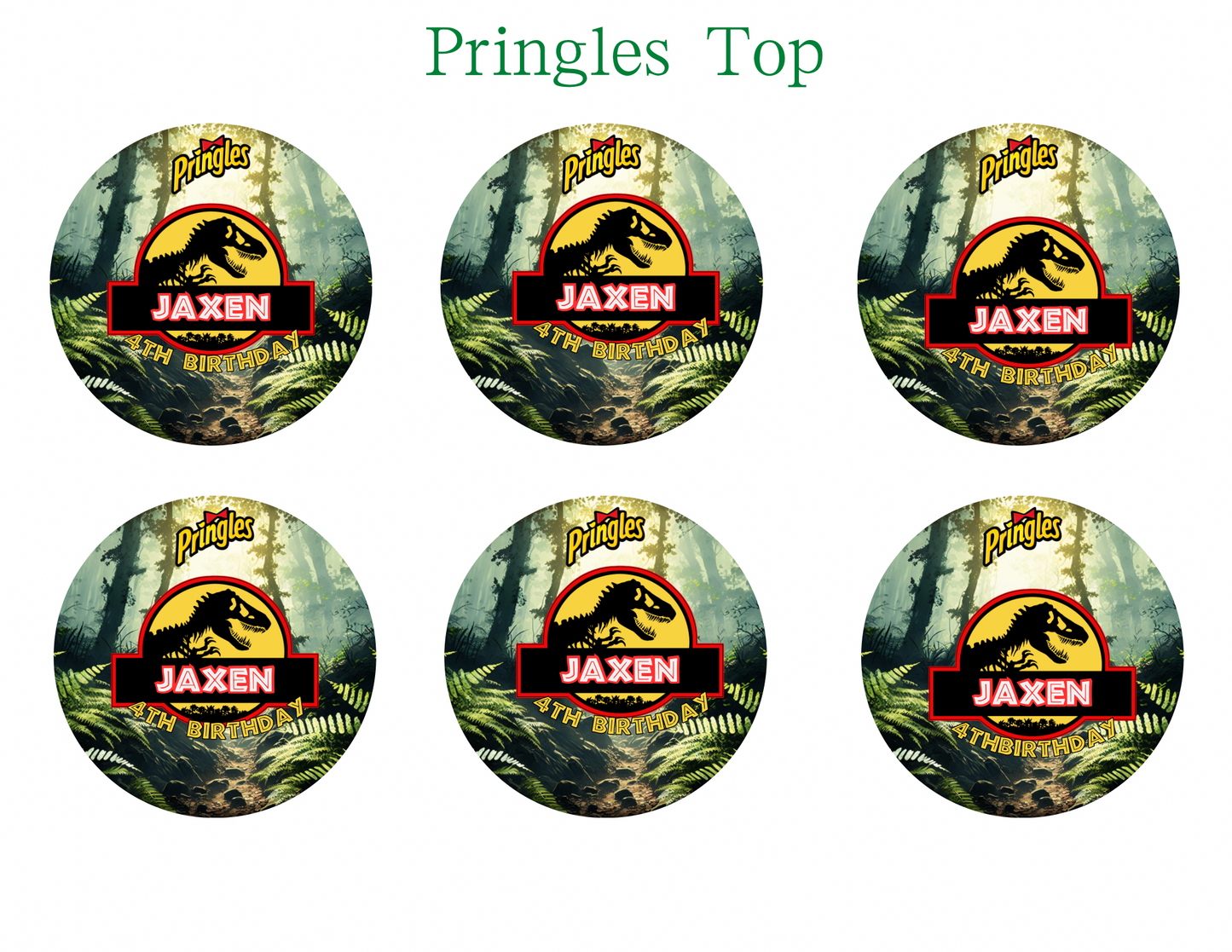 🦖 Green Dino Park Digital Party Favor Templates