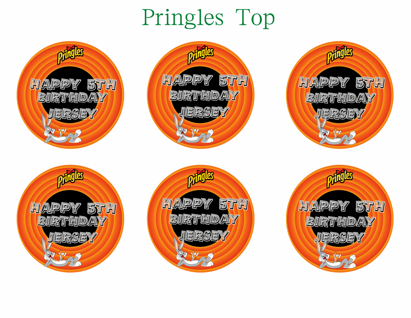 Looney Digital Party Favor Templates | Editable Canva Download