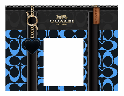 👜 Editable Blue Luxury Inspired Purse Digital Download