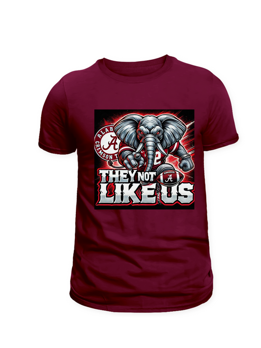 Alabama Crimson Tide “They Not Like Us” Team Sports Tee – Roll Tide Fan Shirt