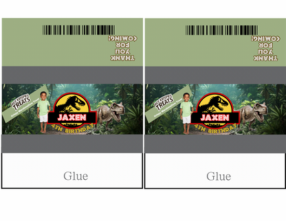 🦖 Green Dino Park Digital Party Favor Templates